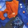 Ailsa Morgan, Fabric and Buttons - Japanese Cobalt Button