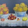 New Space New  Artists New Work, Charlotte Thodey: Lace Tablecloth with Bowls.